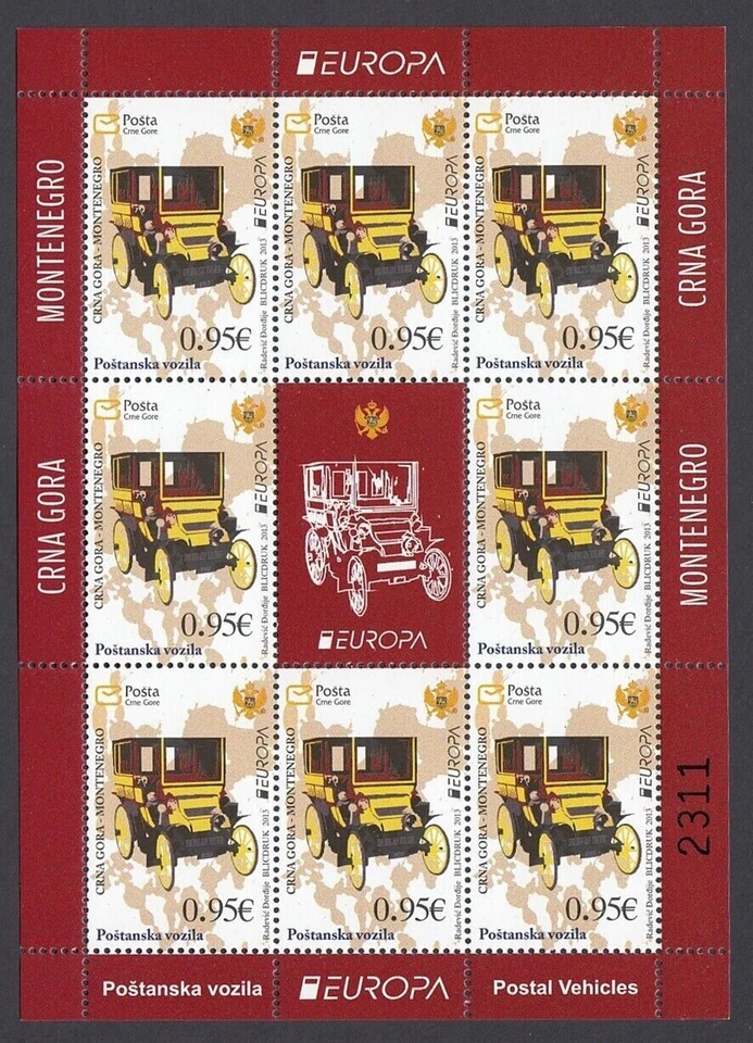 HB.EUROPA CEPT MONTENEGRO AÑO 2013 SIN USAR.  MINI HOJA PERFECTA . - Imagen 1 de 1