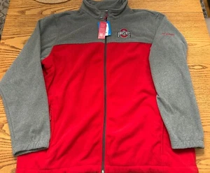 MENS COLUMBIA OHIO STATE BUCKEYES FLANKER FLEECE FULL ZIP SIZE 2XLT NWT BIG&TALL - Picture 1 of 4