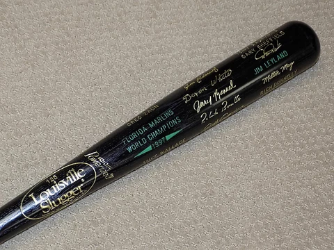 1997 Florida Marlins World Series Black Bat Renteria Sheffield Alou Leyland May Cover