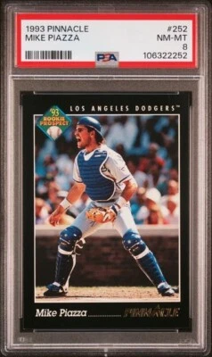 Mike Piazza - 1993 Pinnacle #252 - Rookie Prospect - Calificado PSA 8 - HOF Dodgers Foto 1 de 3