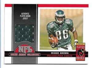Camiseta Reggie Brown 2005 Topps Total Rookie #9 Philadelphia Eagles RC Relic - Imagen 1 de 2