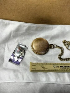 ELGIN Mens Full Hunter Pocket Watch with Date Working Comes With New Battery - Picture 1 of 10