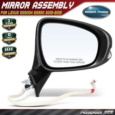 Espejo retrovisor eléctrico para pasajeros con lámpara de charco de señal térmica para Lexus ES350 ES300h 13-15 Foto 1 de 4