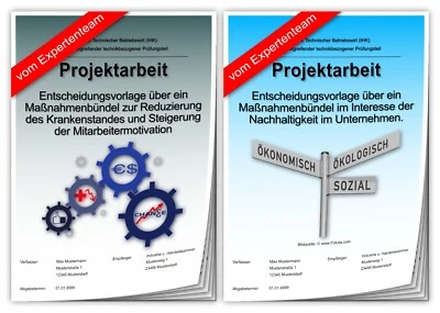 Projektarbeit Technischer Betriebswirt & Präsentation IHK Unternehmensführung - Bild 1 von 4