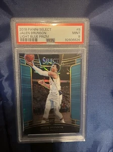 2018 SELECT JALEN BRUNSON LIGHT BLUE PRIZM #8 ROOKIE :200/299 PSA 9 Color Match - Picture 1 of 3