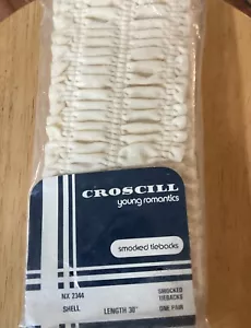 One Pair Gathered Curtain Tiebacks Croscill Young Romantics #2344 Length 30” ea - Picture 1 of 5