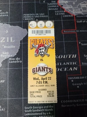 1998 Pittsburg Pirates Ticket vs San Francisco Giants MLB  - Image 1 of 2