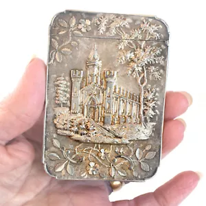 1850 Am. Münze Silber Kartenetui - Leonard & Wilson, Philadelphia - Castle, Kirche - Bild 1 von 16