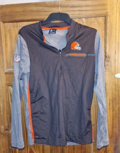 USA NFL Cleveland Browns 1/4 Zip Nike Dri-Fit Pullover Jacket Size S - Picture 1 of 8