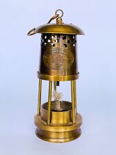 Antique Brass Royal Navy London 1920 Ship Miner Oil Lamp Lantern Cute