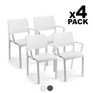 Pack 4 sillas, silla pvc de exterior, jardín, terraza o balcón, Ocean - Imagen 1 de 12