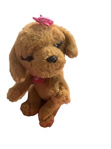 Barbie Great Adventure Brown Puppy Dog Plush Stuffed Animal Toy