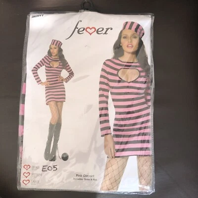 Ladies Pink Convict Fancy Dress Costume Size Small BNWT - Image 1 of 4