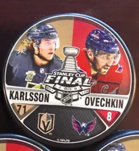 RARE! ALEX OVECHKIN WASHINGTON CAPITALS STANLEY CUP CHAMPION MATCHUP PUCK - Picture 1 of 2
