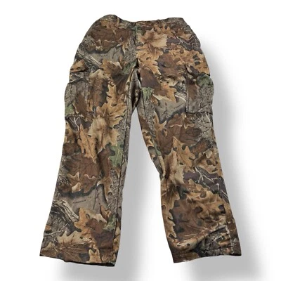 RedHead Vintage Camo Leaf Print Cargo Hunting Pants Large Adjustable Waist - Image 1 of 4