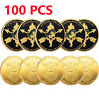 100PCS US Army Special Forces Green Berets Liberty Gold Plated Challenge Coin