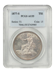 1877-S T$1 PCGS AU55