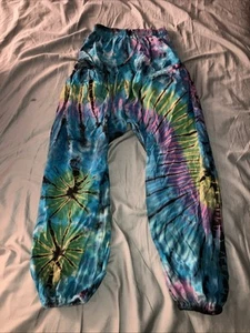 Vintage Hippy Festival Tie Dye Unisex One size Fits Most Harem Pants - Bild 1 von 3