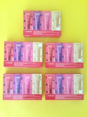 X5) LANEIGE Mini Lip Glowy Balm Set BERRY GUMMY CANDY VANILLA Water Bank Creamy - Image 1 of 4