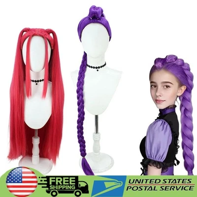 恶魔猎人服装鲁米假发万圣节角色扮演假发KPop服装头发道具 — 第 1/4 张图片