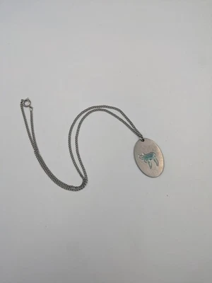 Collar Esmalte Hebreo Chai Peltre 18" Foto 1 de 4