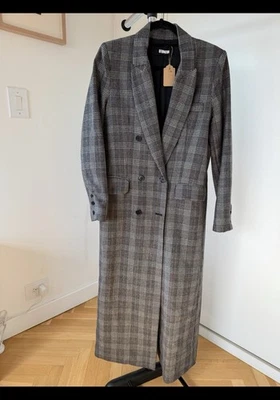 ABRIGO ESTAMPADO CUADROS LANA REFORMATION, TALLA M Foto 1 de 4