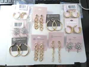 8 PAIR DAISY FUENTES EARRINGS - Picture 1 of 5