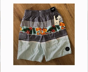 NWT Rip Curl Boys Board Shorts Swim Trunks Size 12/M Blue Surf Beachwear - Picture 1 of 4