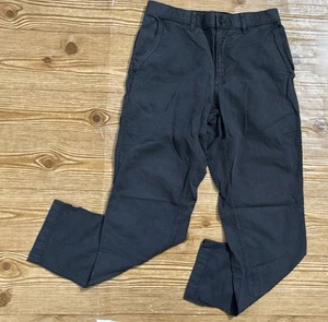 Uniqlo Charcoal Black Cotton Linen Blend Casual Pants Mens Size S (27-30 Inch) - Picture 1 of 12