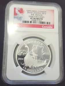 2014 Exploring Canada $15 The Vikings NGC PF70 Matte - Picture 1 of 5