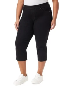Gloria Vanderbilt Damen Shape-Effekt High-Rise Capri Jeans Schwarz Übergröße 18W - Bild 1 von 1