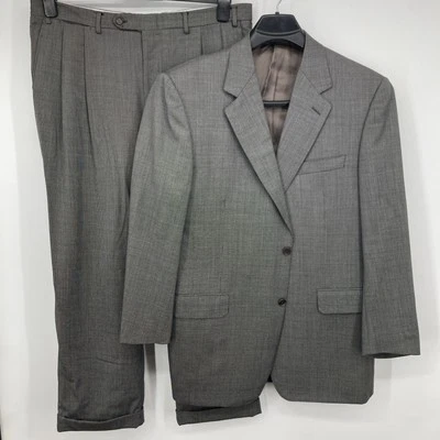 Canali 2 Piece Suit Men's 46R Blazer - 37x27.5 Pant - Gray Birdseye Wool 2 Btn - Image 1 of 4