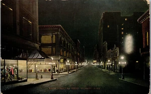 St. Paul Sixth Street at Night Street view 1911 Vintage Postcard AA1 - Picture 1 of 2