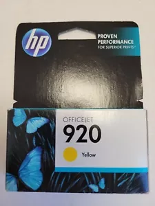 HP #920 Ink Cartridges YELLOW/ NEW GENUINE 01/2018 - Picture 1 of 2