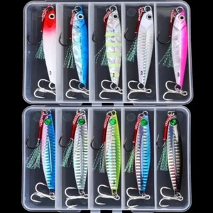 5 Stück Metall Jig Angelköder Gewichte 10G-40G Trolling Hartköder Barsch Angelköder - Bild 1 von 10