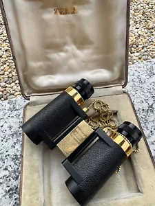 Carl Zeiss 8x20 14k gold binoculars black + case - Picture 1 of 11