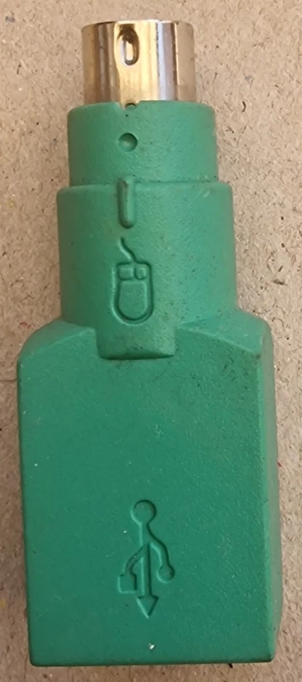 USB FEMALE TO PS2 PS/2 MALE ADAPTOR CONVERTER ADAPTER PC LAPTOP MOUSE KEYBOARD  - Image 1 of 2