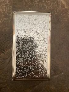 Silver Art Deco French Filigree Business Card Holder 120s Cigarette 2-clip Case - Picture 1 of 3