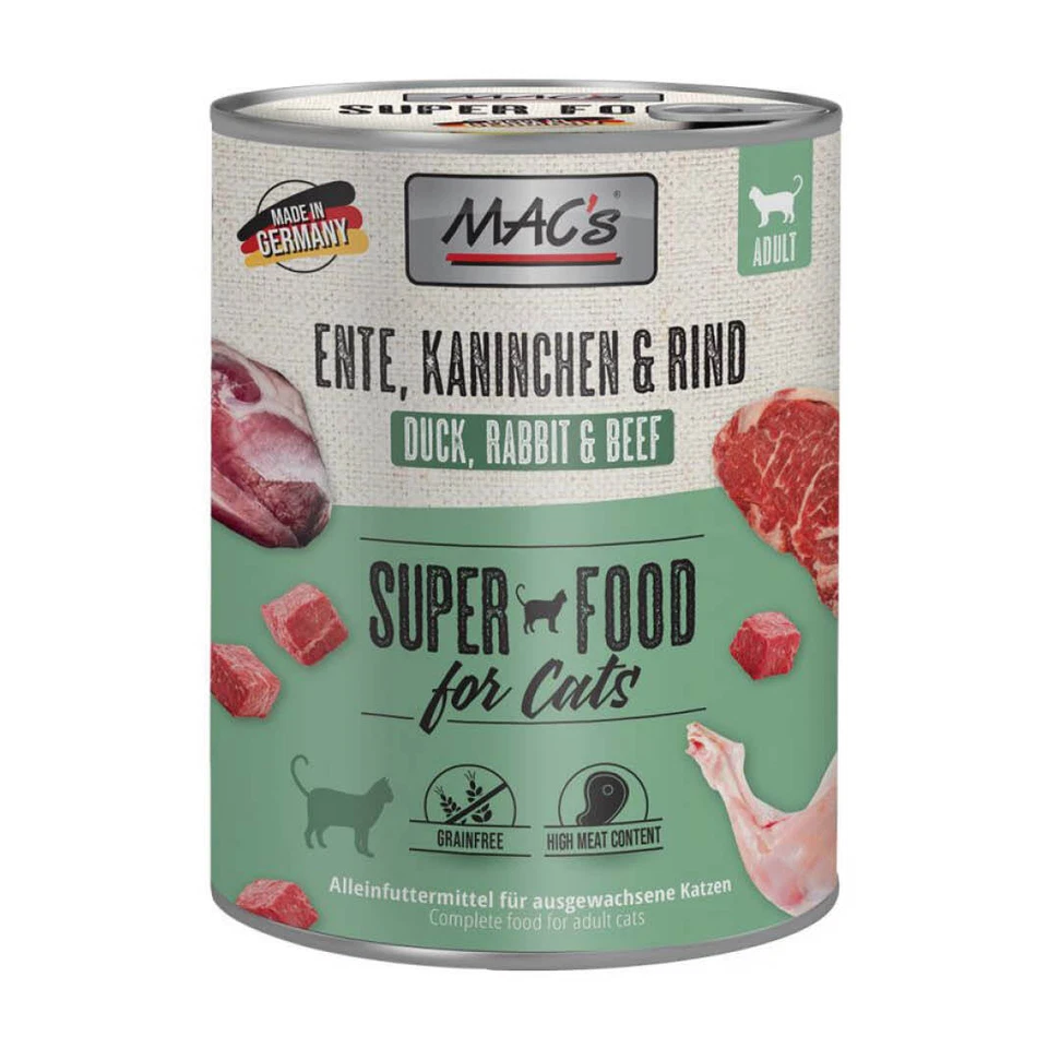 MAC's - Cat - Ente, Kaninchen & Rind 6x800 g - Bild 1 von 1