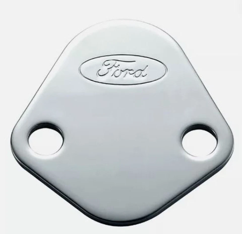 SB Ford Logo Fuel Pump Block-Off Plate Chrome 302-290 Proform — 第 1/1 张图片