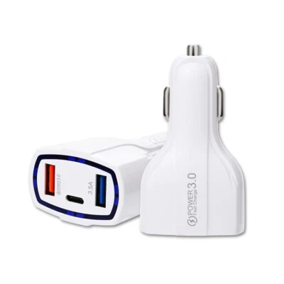 Cargador rápido de coche PD QC 3.0 USB-A tipo C carga rápida para iPhone Samsung portátil Foto 1 de 4