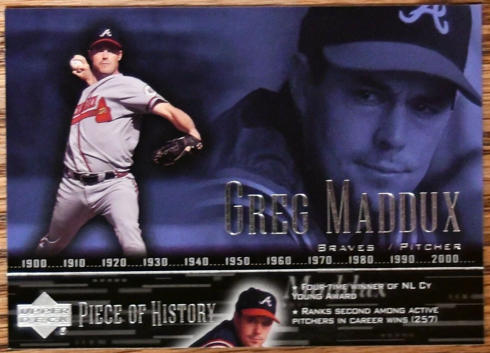 2002 UD Piece of History #50 Greg Maddux Atlanta Braves - Image 1 of 1