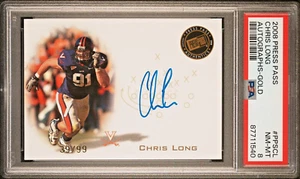 CHRIS LONG Rams 2008 Press Pass Autographs Gold Rookie Auto RC/99 PSA 8 Pop 1 - Picture 1 of 2