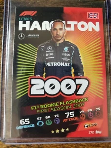 2021 Topps Turbo Attax Lewis Hamilton Formula 1 Rookie Flashback #172 F1 Racing - Picture 1 of 2