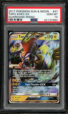 2017 POKEMON SUN & MOON GUARDIANS RISING 47 TAPU KOKO GX-PSA 10 GEM MINT 💎