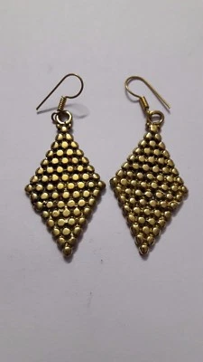 Pendiente de aro gitano boho de latón Handmad estilo étnico mandala tribal encanto  Foto 1 de 4