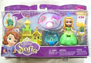 DISNEY SOFIA - PRINCESS AMBER & PRALINE PEACOCK 8cm MINI DOLL PLAYSET Pack Wear