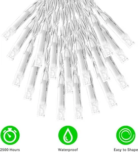 Wasserdichte LED Lichterkette 33 Fuß 100 LED steckbar betrieben Fee - kaltweiß - Bild 1 von 7