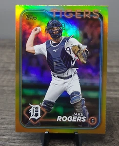 2024 Topps Jake Rogers #302 Lámina Arco Iris Oro Tigres de Detroit - Imagen 1 de 2