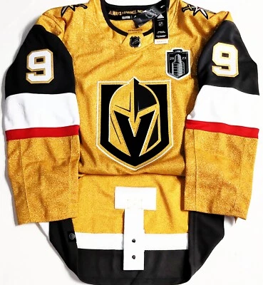 G-PRO-46-50-52 * JACK EICHEL VEGAS GOLDEN KNIGHTS 2023 STANLEY CUP ADIDAS JERSEY - Image 1 of 4